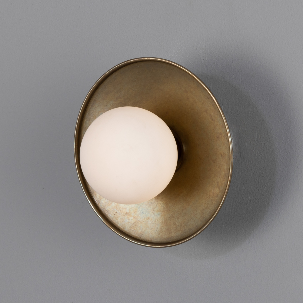 Aosta IP65 Wall Light | Yellow | Opal