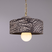 Mullan Lighting MLCMP081POLBRS - Seville Ceramic Pendant | Black Clay | Polished Brass