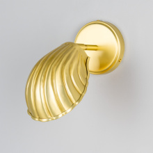 Mullan Lighting MLWL517SATBRS - Shell Wall Light | Adjustable | Satin Brass