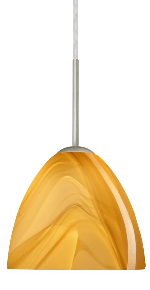 Besa Sasha Pendant Satin Nickel Honey 1x50W E12 base