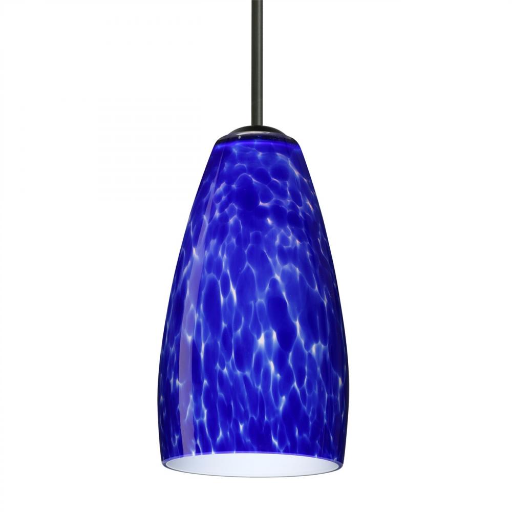 Besa Chrissy Pendant Satin Nickel Blue Cloud 1x50W E12 base