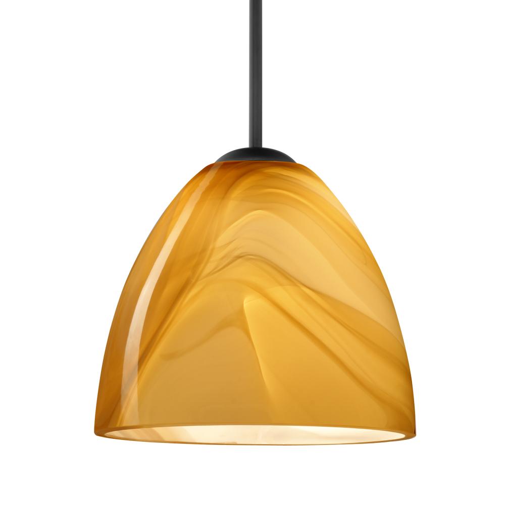 Besa Vila Pendant Black Honey 1x60W Medium Base