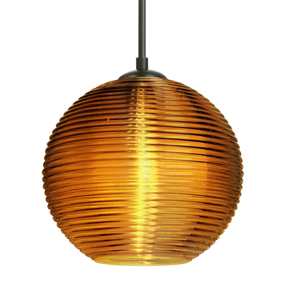 Besa Kristall 8 Pendant Black Amber 1x75W Medium Base