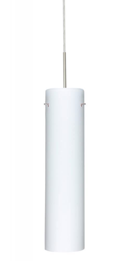 Besa Stilo 16 LED Pendant 1Jt Opal Matte Satin Nickel 1x9W LED
