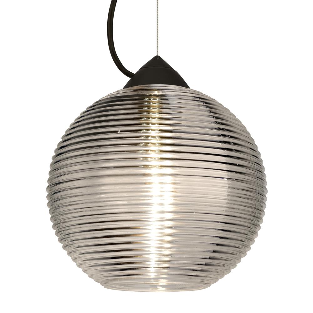 Besa Kristall 8 Pendant Black Smoke 1x75W Medium Base