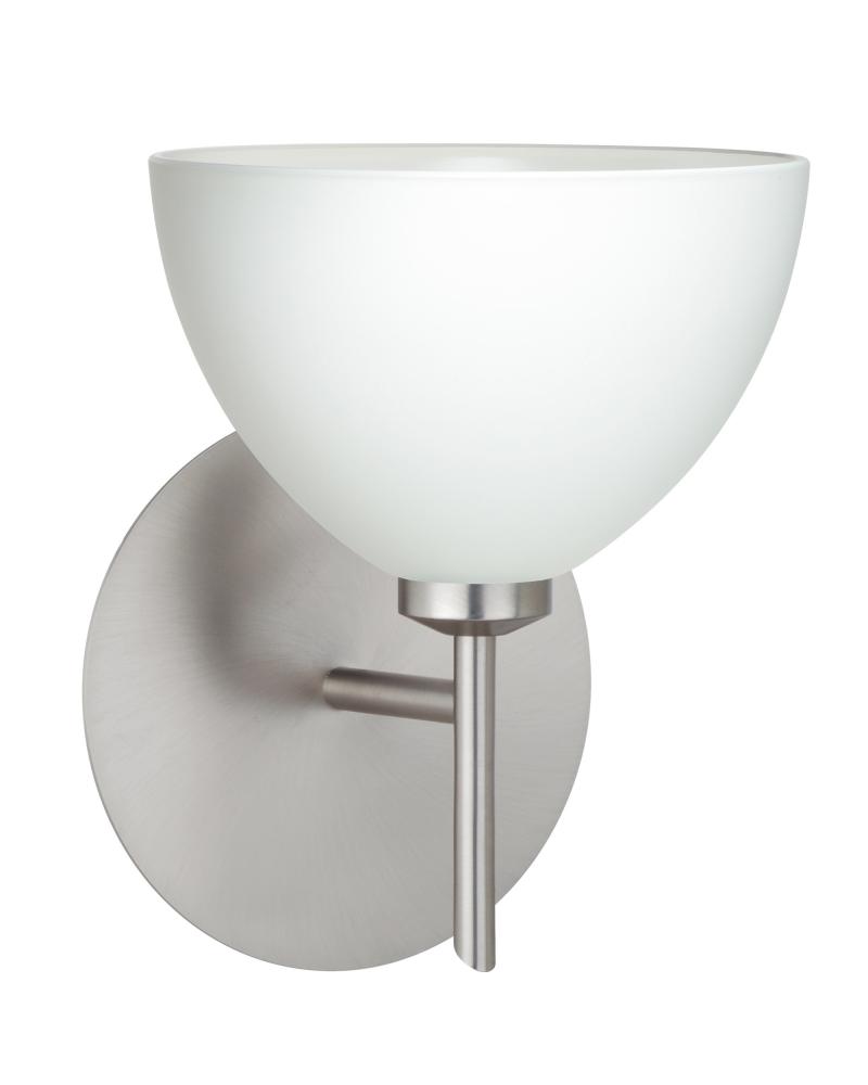 Besa Wall Brella Satin Nickel White 1x5W LED