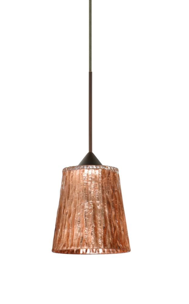 Besa Pendant Nico 4 Bronze Stone Copper Foil 1xMAX GY6.35 Base