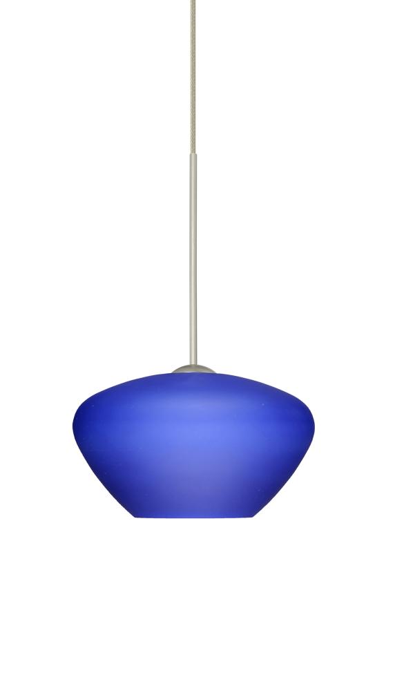 Besa Pendant Peri Satin Nickel Blue Matte 1x50W MAX GY6.35 Base