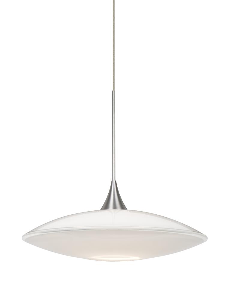 Besa Pendant Spazio Satin Nickel Opal Glossy 1x50W MAX GY6.35 Base