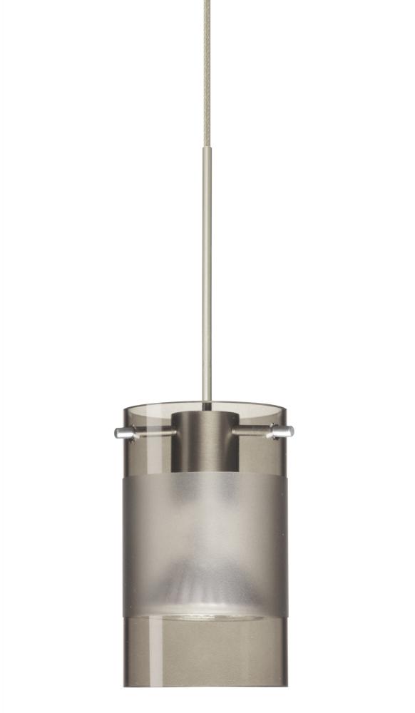 Besa Pendant Scope 4 Satin Nickel Smoke/Frost 1x5W LED MR16