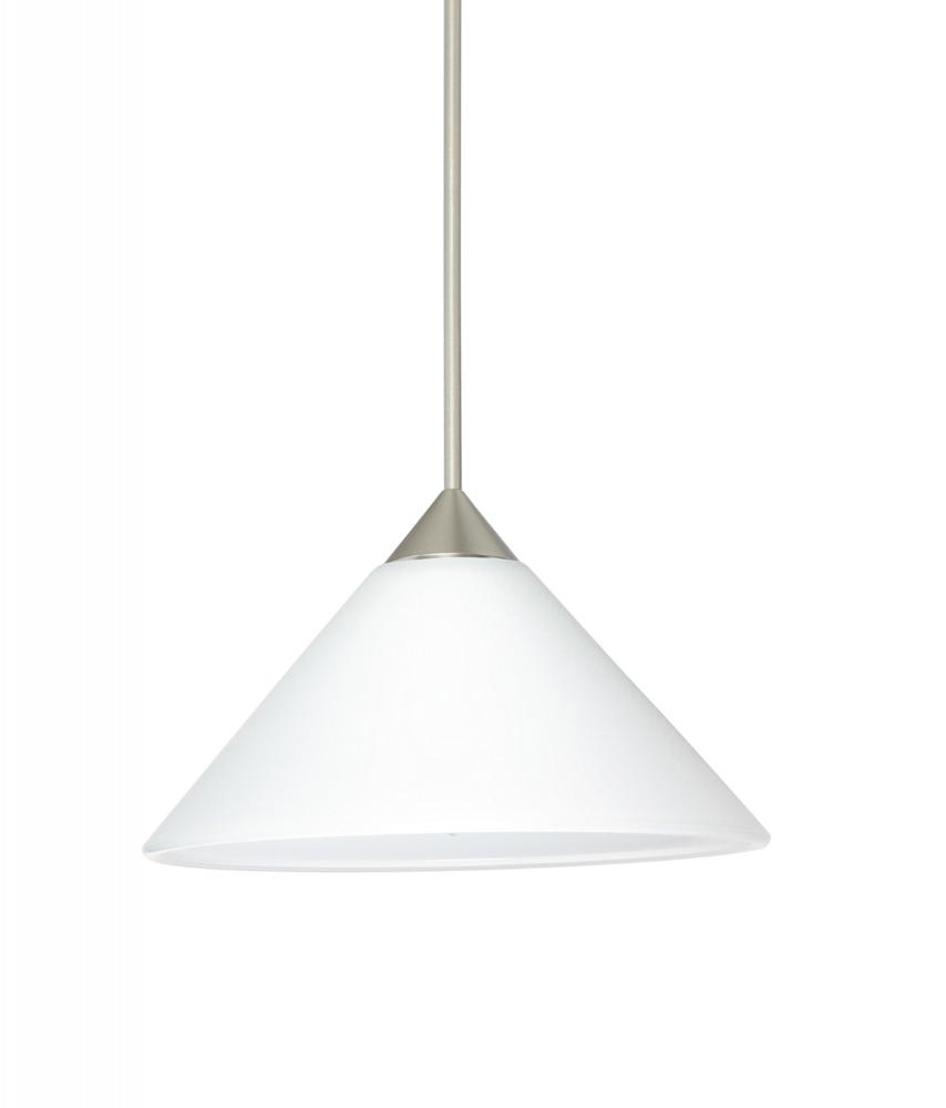 Besa Pendant Kona Satin Nickel White 1x50W MAX GY6.35 Base