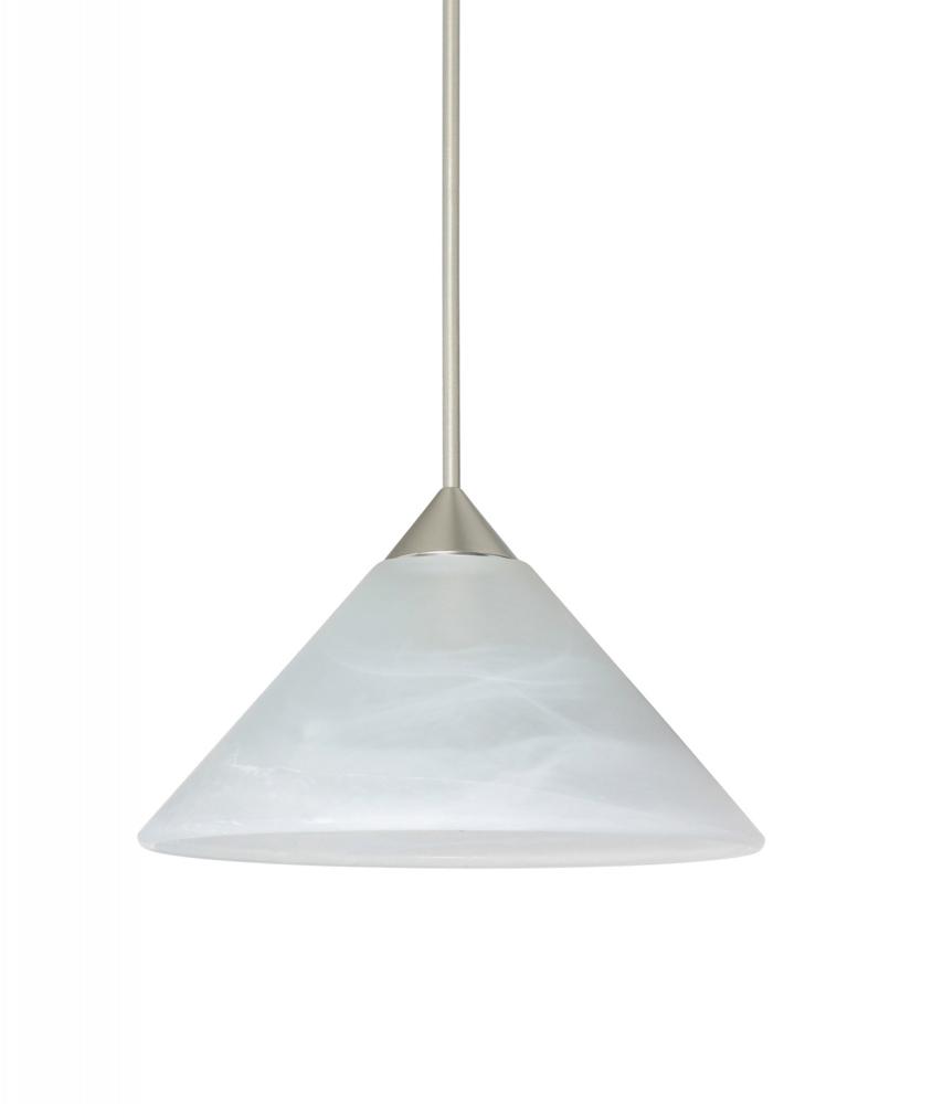 Besa Pendant Kona Satin Nickel Marble 1x50W MAX GY6.35 Base