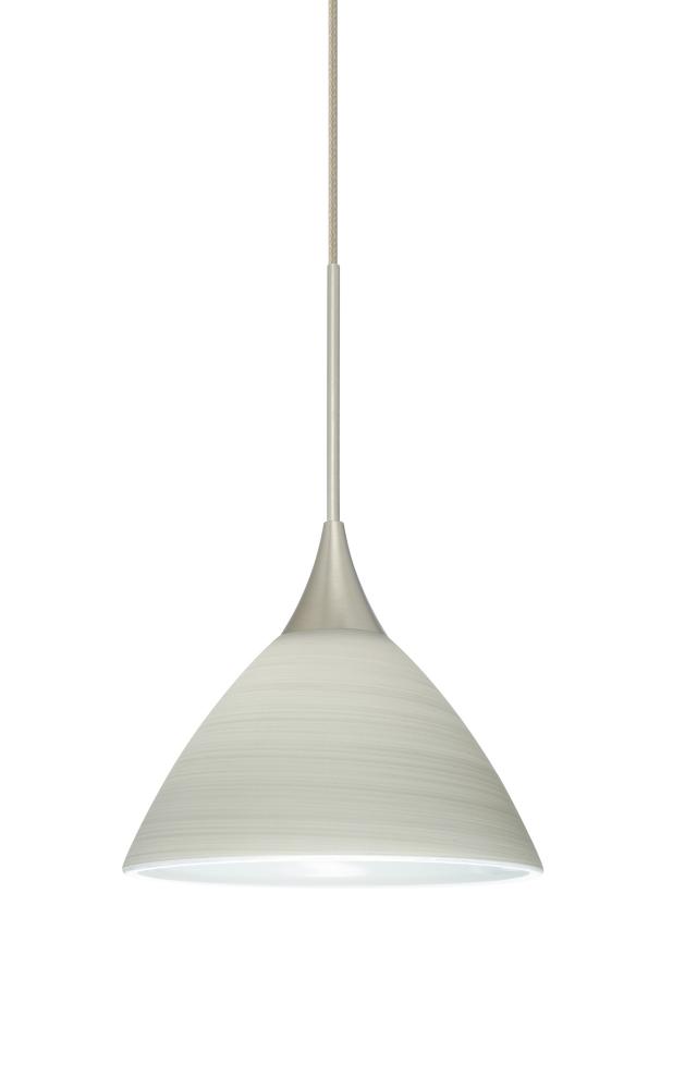 Besa Pendant Domi Satin Nickel Chalk 1x50W MAX GY6.35 Base