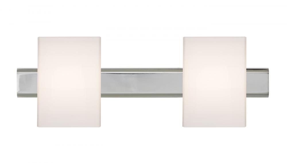 Besa, Tito Vanity, Opal Matte, Chrome Finish, 2x40W G9