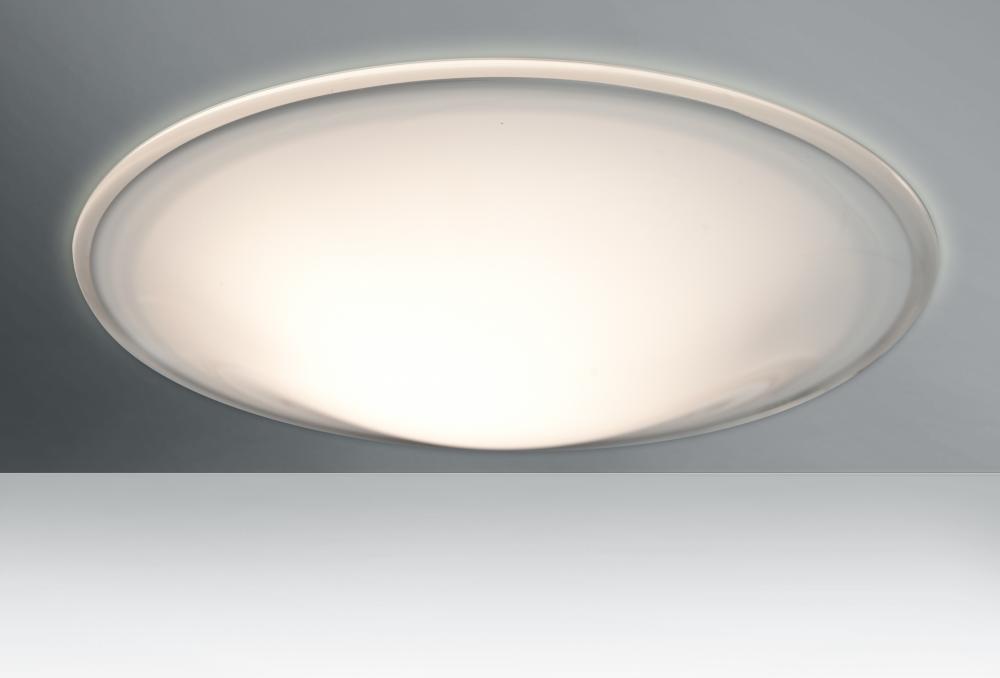 Besa Ceiling Luma 18 Opal Glossy/Clear 1X30W LED