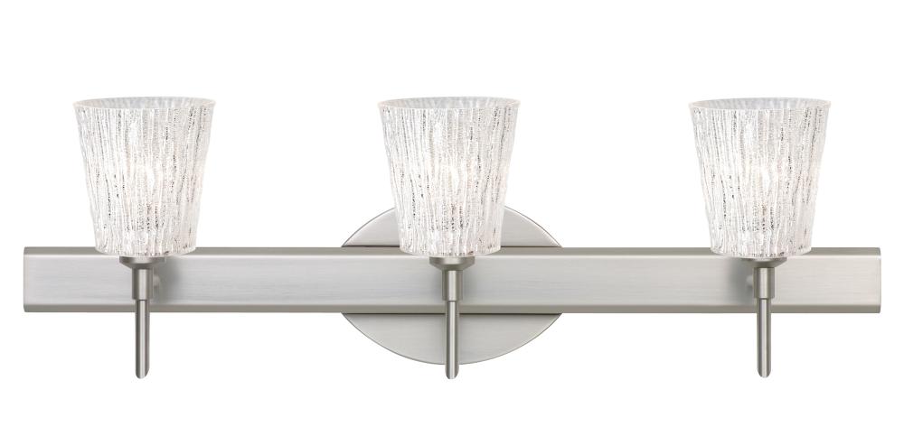 Besa Wall Nico 4 Satin Nickel Glitter Stone 3x5W LED