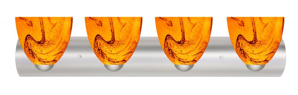 Besa Wall Sasha Satin Nickel Habanero 4x9W LED