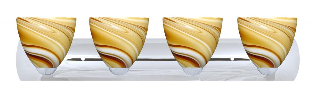 Besa Wall Sasha Chrome Honey 4x75W Medium Base