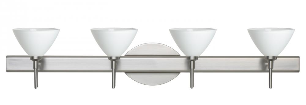 Besa Wall Domi Satin Nickel White 4x5W LED