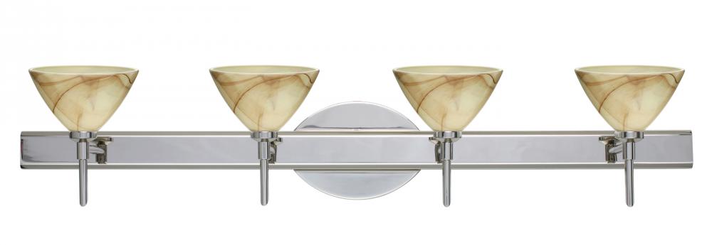 Besa Wall Domi Chrome Mocha 4x5W LED