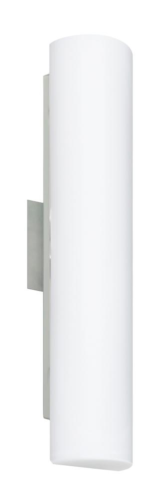 Besa Wall Baaz 20 Satin Nickel Opal Matte 2x9W LED