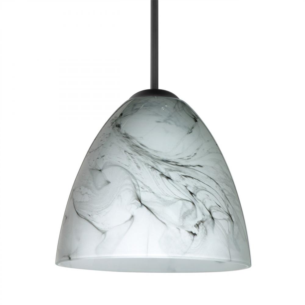 Besa Vila Pendant For Multiport Canopy Black Marble Grigio 1x60W Medium Base