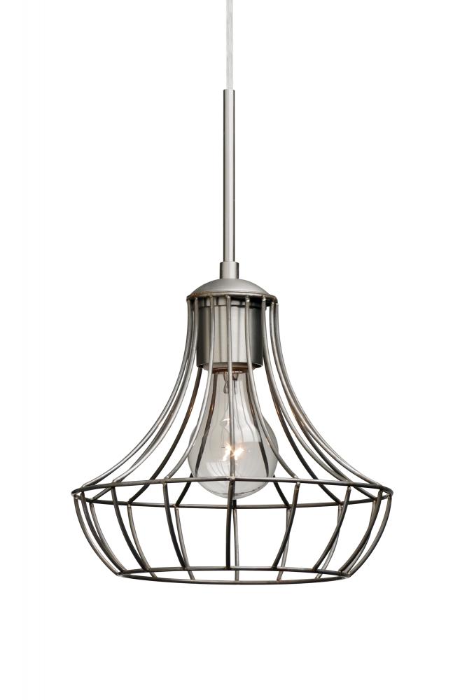 Besa Pendant For Multiport Canopy Spezza 7 Satin Nickel 1x100W Medium Base