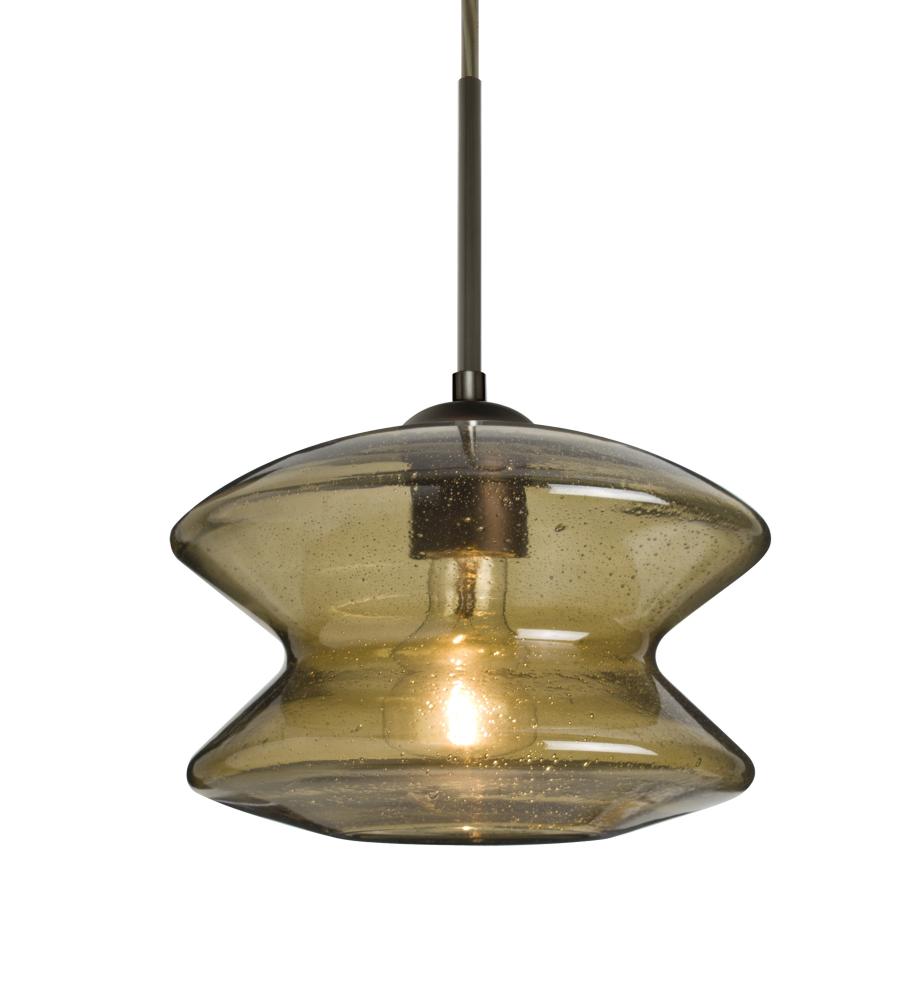 Besa, Zen Cord Pendant For Multiport Canopy, Latte Bubble, Bronze Finish, 1x60W Medium Base