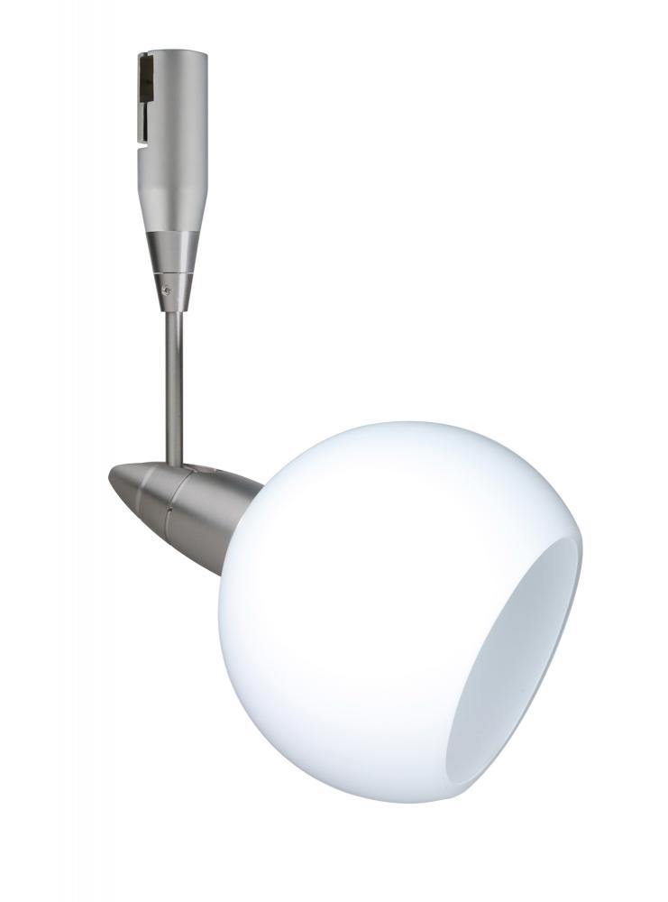 Besa Spotlight With 18" Stem Palla 3 Satin Nickel Opal Matte 1x35W Bipin MR11
