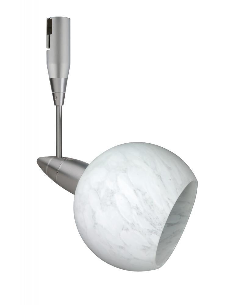 Besa Spotlight With 6" Stem Palla 3 Satin Nickel Carrera 1x35W Bipin MR11