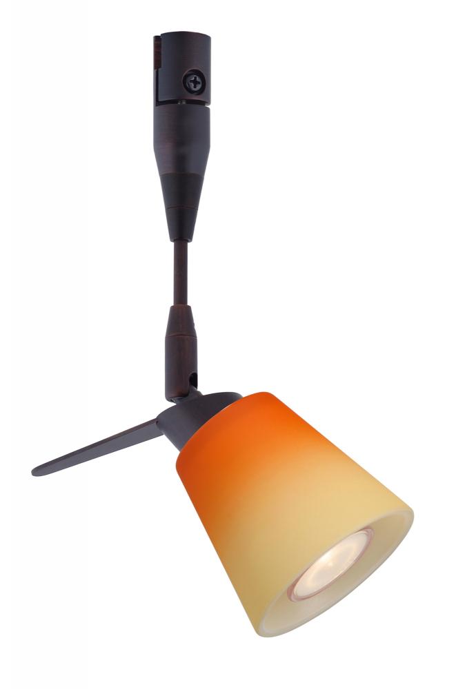 Besa Spotlight With 6" Stem Canto 3 Bronze Bicolor Orange/Pina 1x35W Bipin MR11
