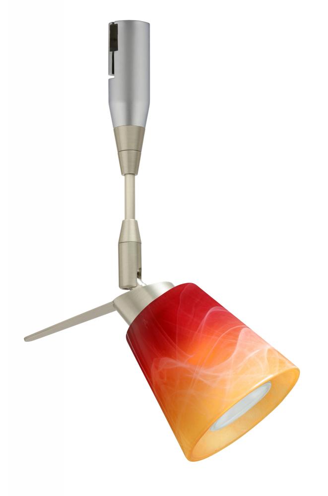 Besa Spotlight With 6" Stem Canto 3 Satin Nickel Solare 1x35W Bipin MR11