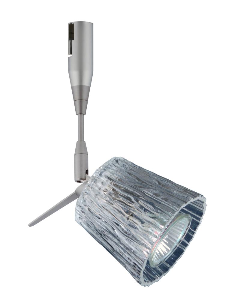 Besa Spotlight With 18" Stem Nico 3 Satin Nickel Clear Stone 1x50W Bipin MR16