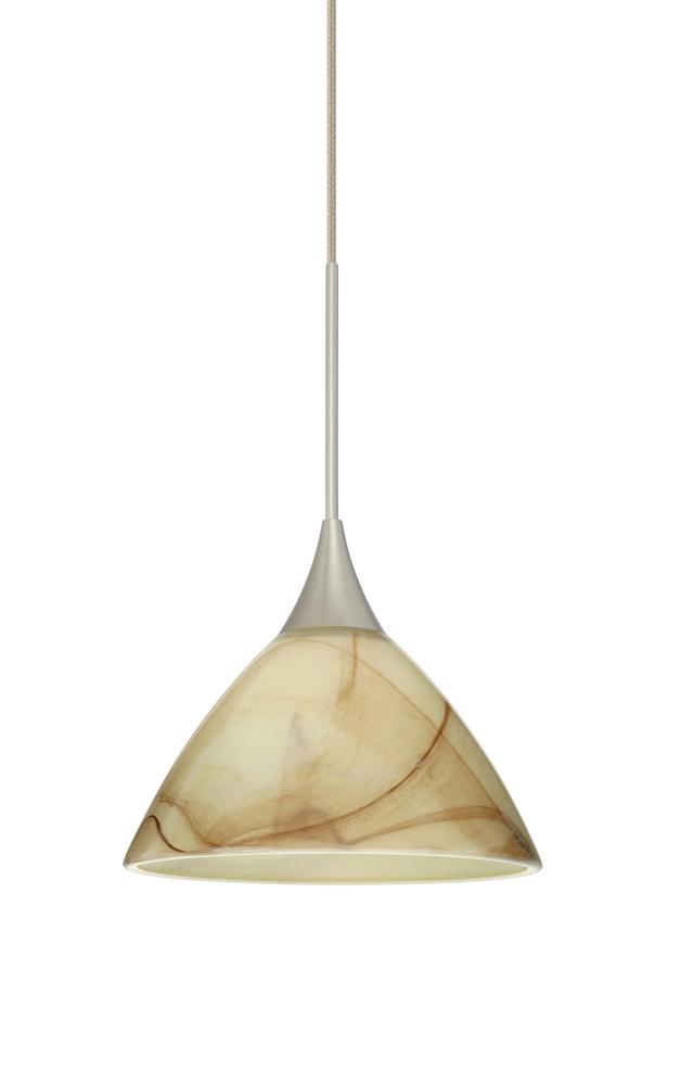 Besa Pendant Domi Satin Nickel Mocha 1x50W MAX GY6.35 Base