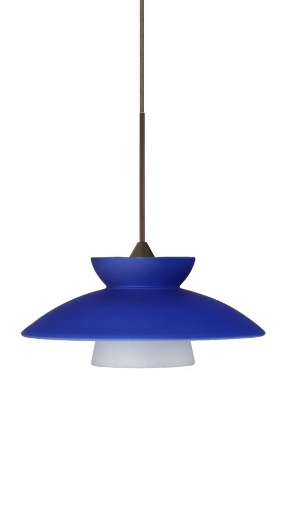 Besa Pendant Trilo 7 Bronze Blue Matte 1x50W MAX GY6.35 Base