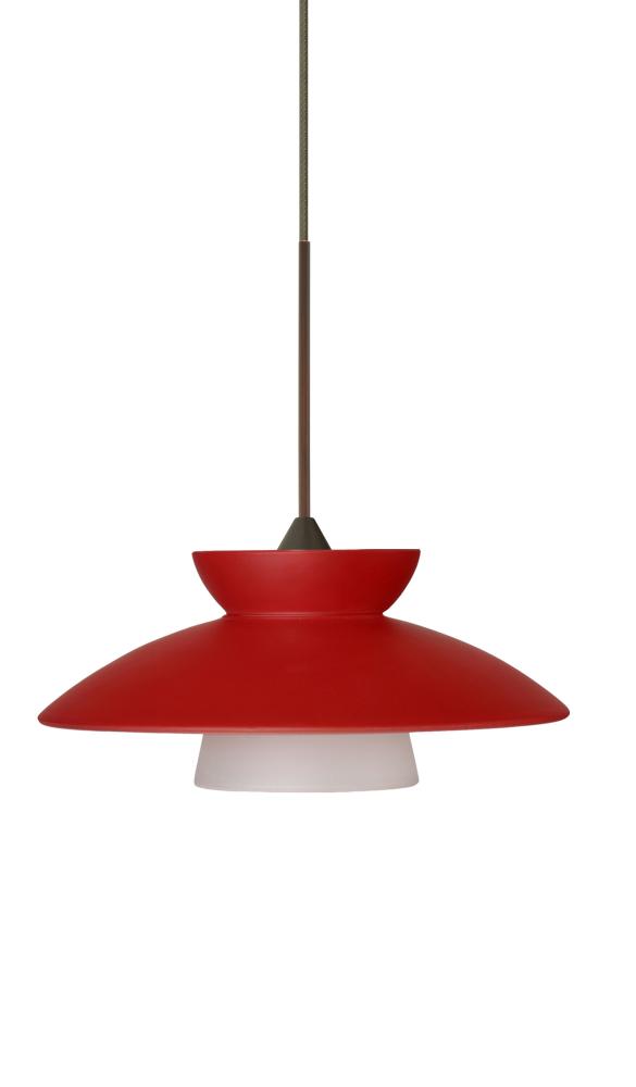 Besa Pendant Trilo 7 Bronze Red Matte 1x50W MAX GY6.35 Base