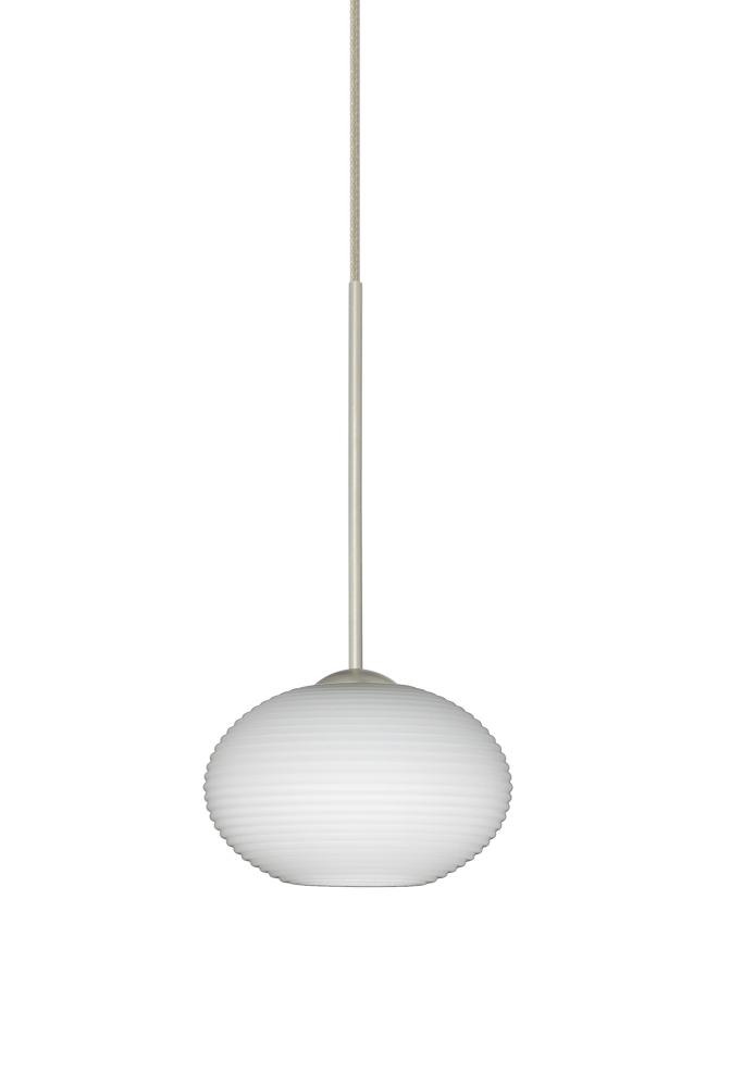 Besa Pendant Lasso Satin Nickel Opal Matte 1x50W MAX GY6.35 Base