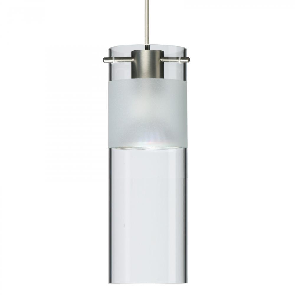 Besa Pendant Scope 7 Satin Nickel Clear/Frost 1x50W MAX GY6.35 Base MR16