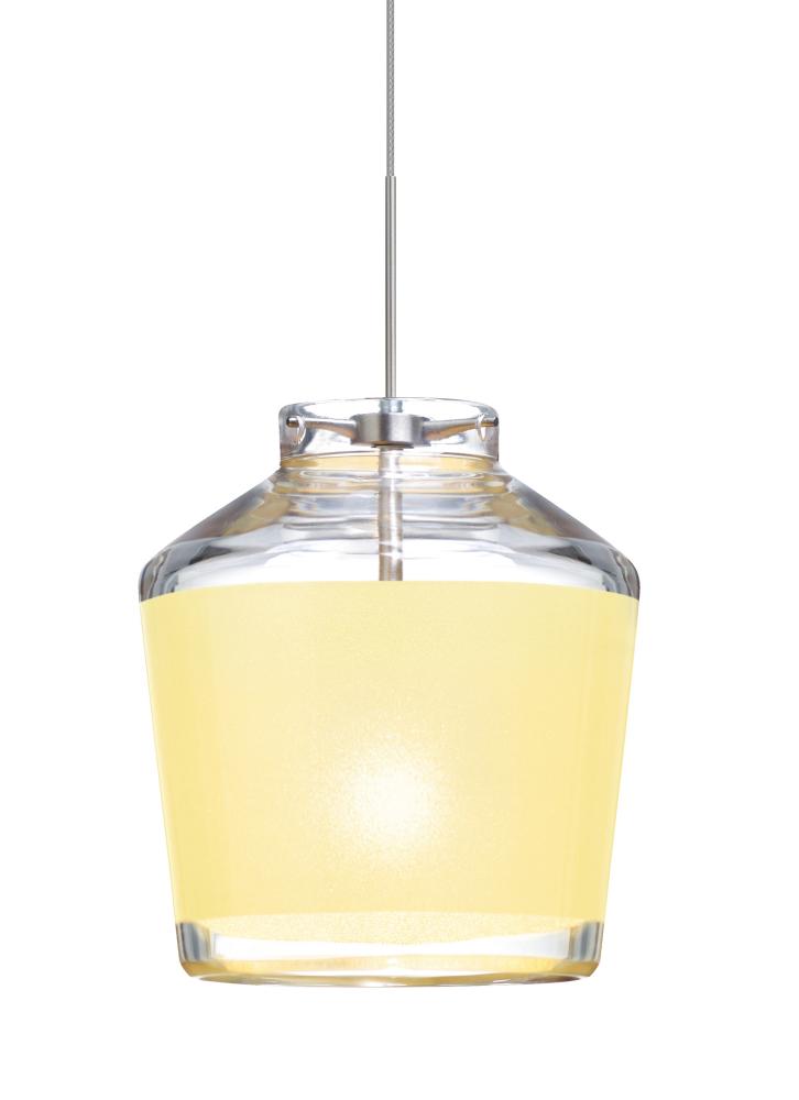 Besa Pendant Pica 6 Satin Nickel Creme Sand 1x50W MAX GY6.35 Base