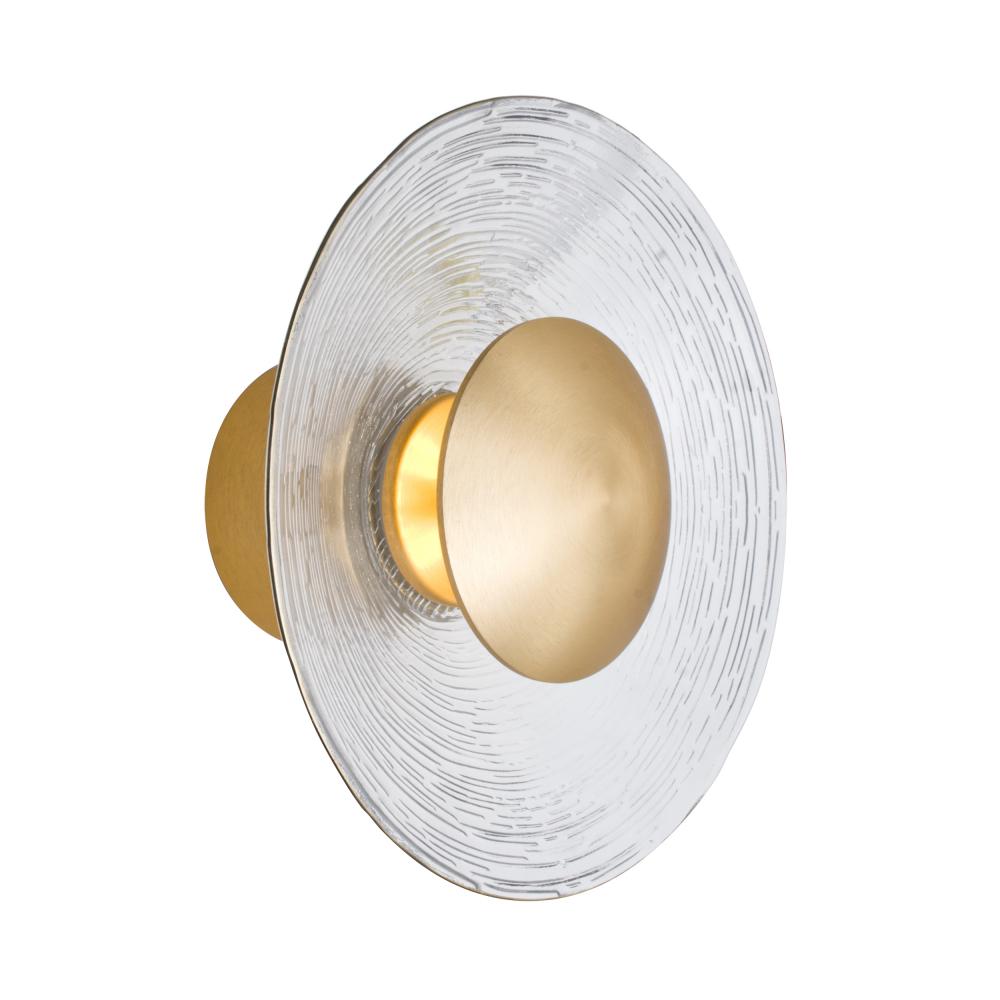 Besa Sly Sconce, Brushed Brass/Clear, 1x11.5W LED