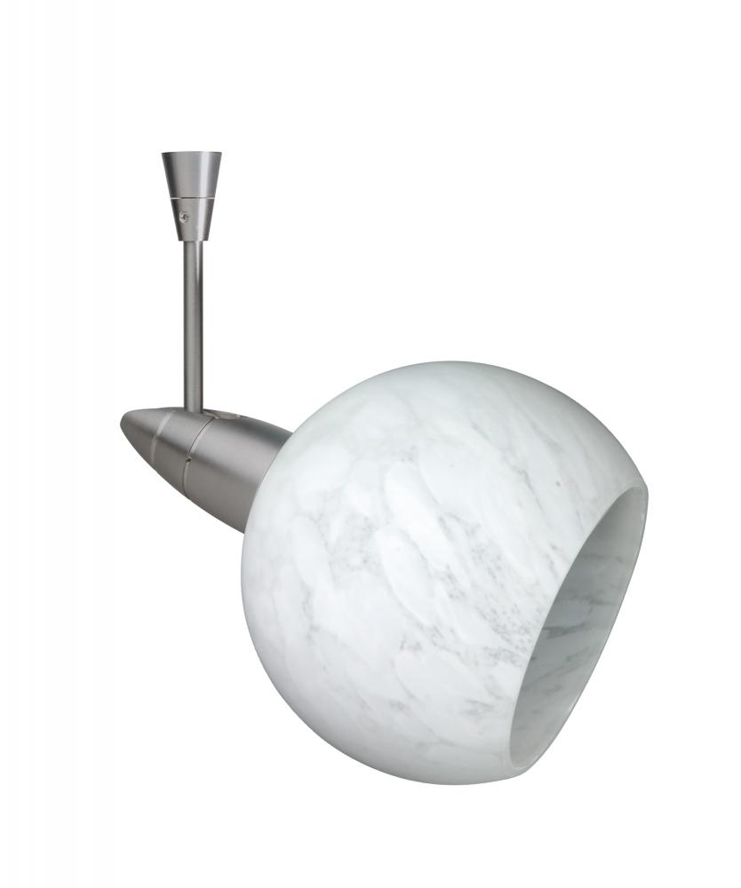 Besa Spotlight With 12" Stem Palla 3 Satin Nickel Carrera 1x35W Bipin MR11