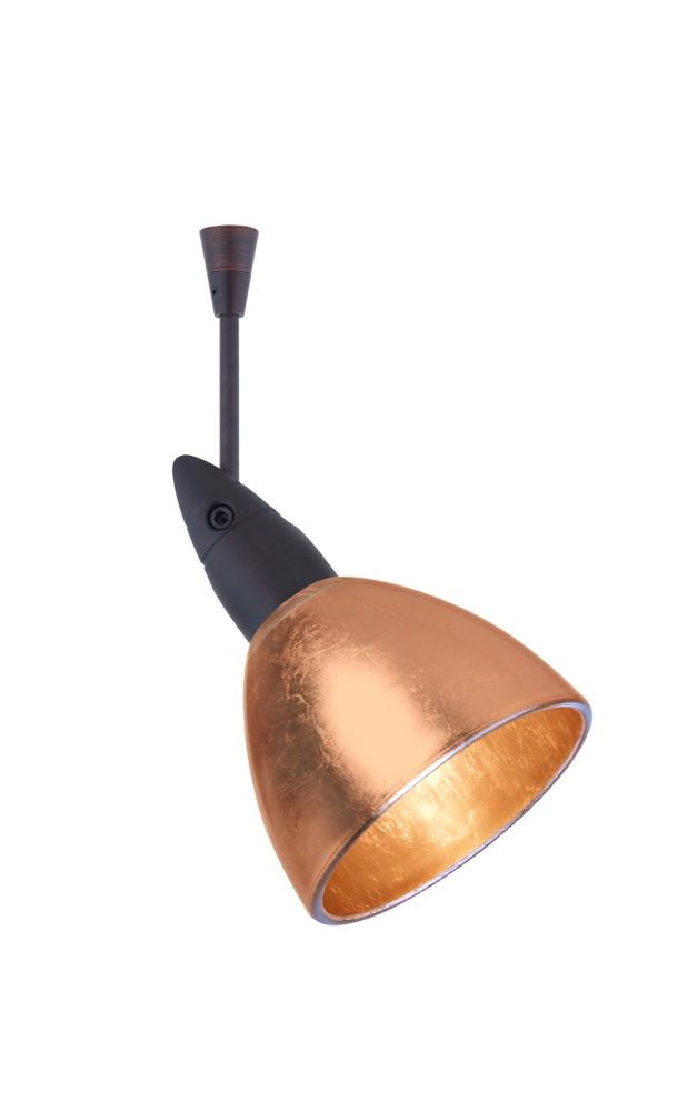 Besa Spotlight With 6" Stem Divi Bronze Copper Foil 1x50W Bipin MR16