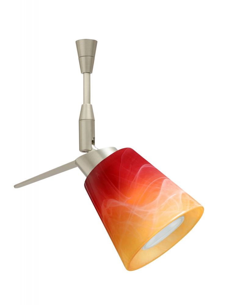 Besa Spotlight With 12" Stem Canto 3 Satin Nickel Solare 1x35W Bipin MR11