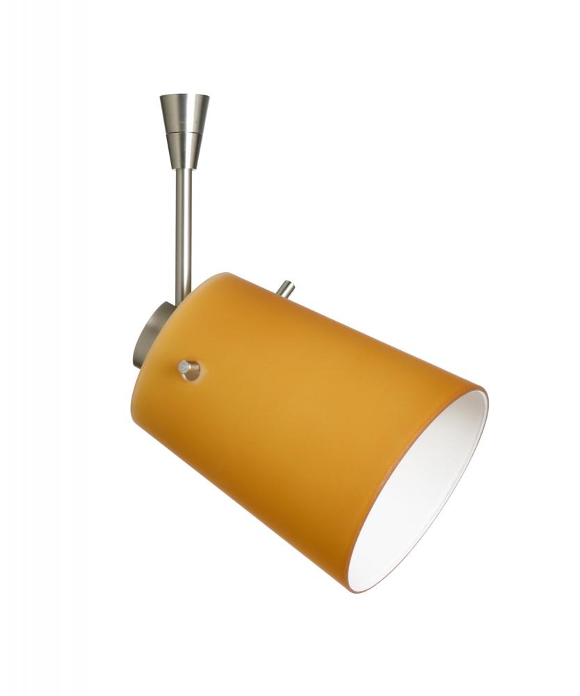 Besa Spotlight With 12" Stem Tammi 3 Satin Nickel Amber Matte 1x50W Bipin MR16
