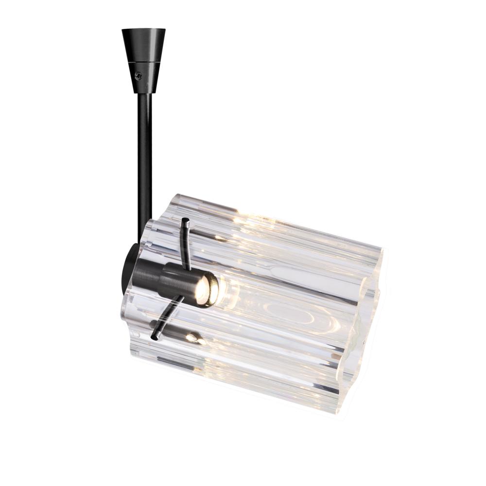 Besa Ice 4 Spotlight, Clear Glass, Black Finish, 1x35W Bipin