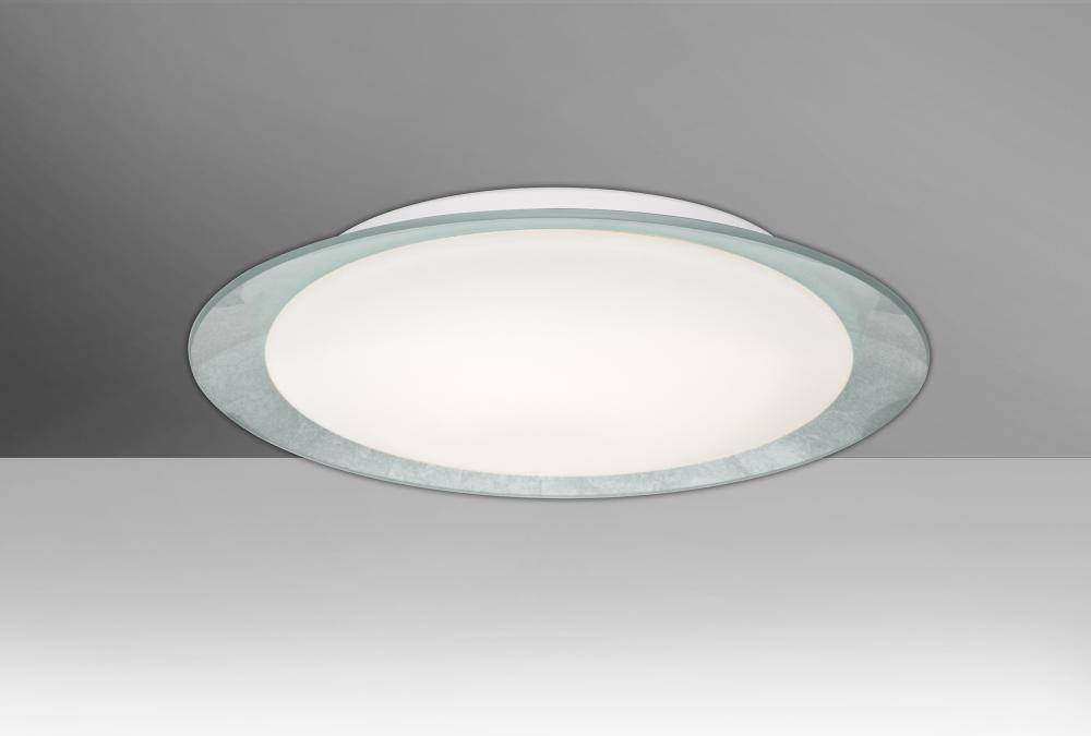 Besa, Tuca 15 Ceiling, Opal/Silver Foil, Finish, 1x20W LED