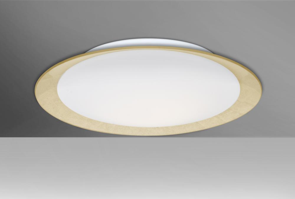 Besa, Tuca 19 Ceiling, Opal/Gold Foil, Finish, 1x30W LED