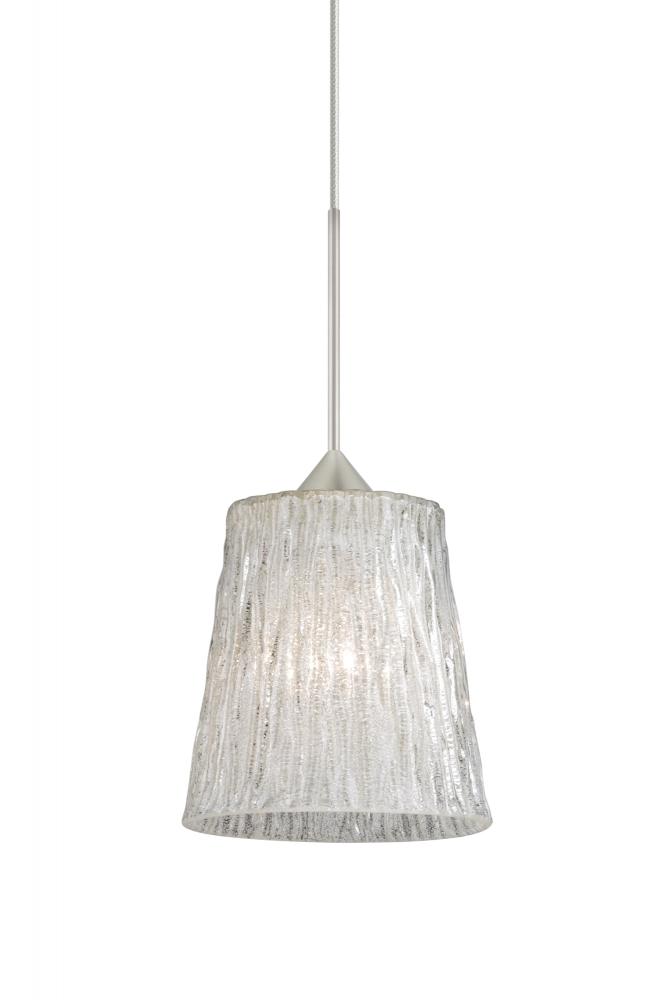 Besa Pendant For Multiport Canopy Nico 4 Satin Nickel Stone Glitter 1x35W MAX GY6.35 Base