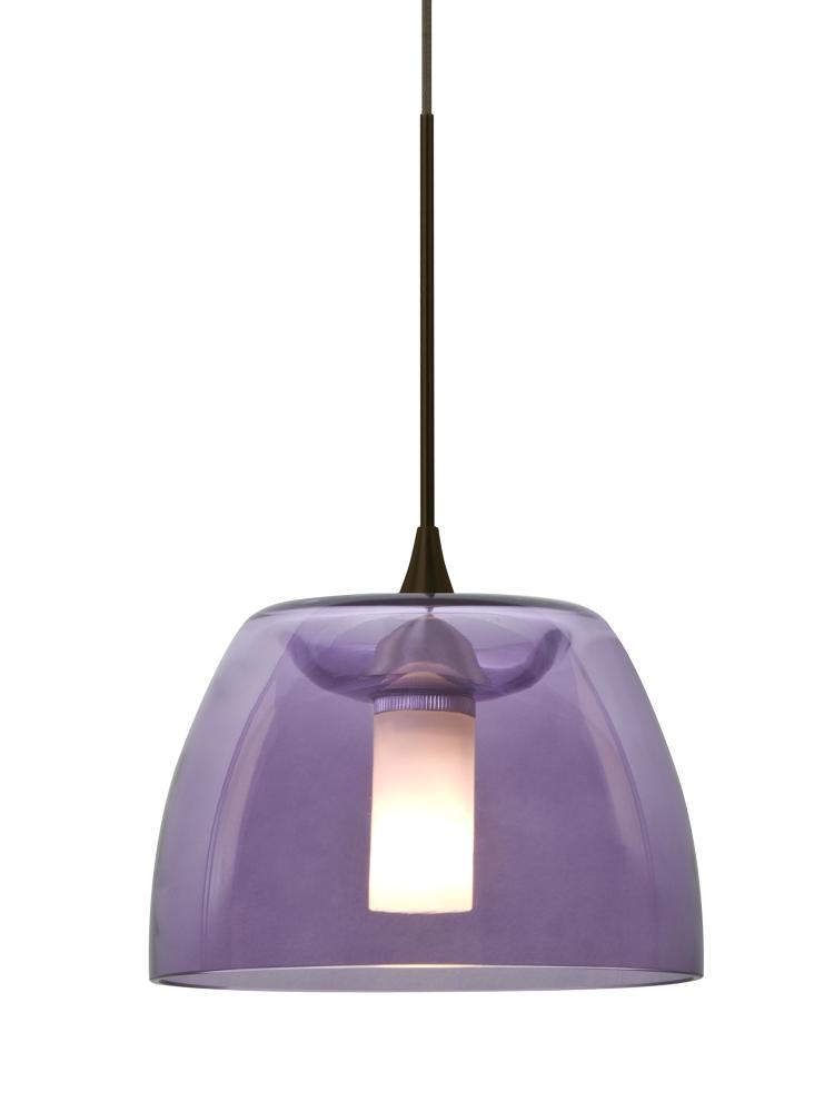 Besa Spur Cord Pendant For Multiport Canopy, Plum, Bronze Finish, 1x35W MAX GY6.35 Base