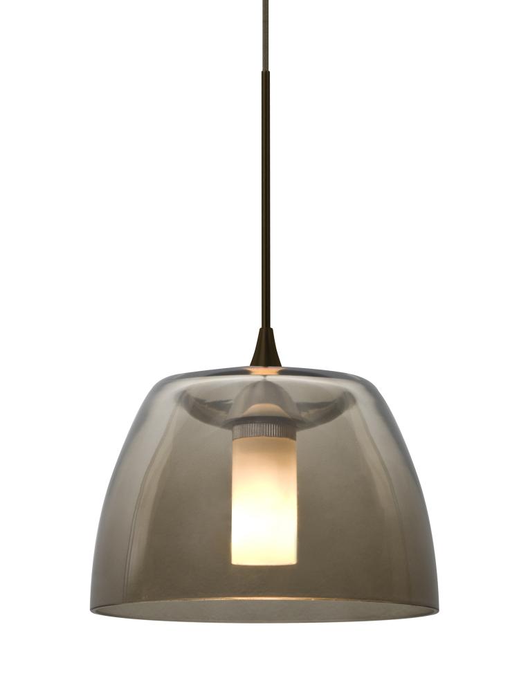 Besa Spur Cord Pendant For Multiport Canopy, Smoke, Bronze Finish, 1x35W MAX GY6.35 Base